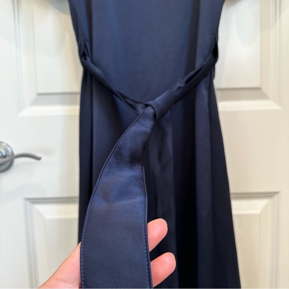 SOLD!on eBay Weekend MaxMara Label-cut Giro Belted Jersey &Satin Midi Dress - Picture 13 of 17